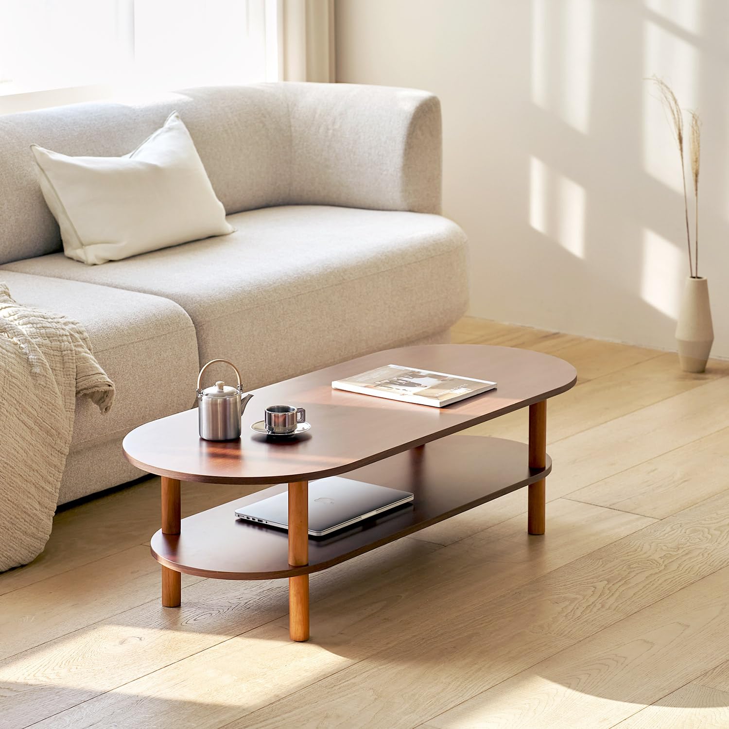 Amazon.co.jp: 【Roomnhome】バルト棚付テーブル 棚付きテーブル